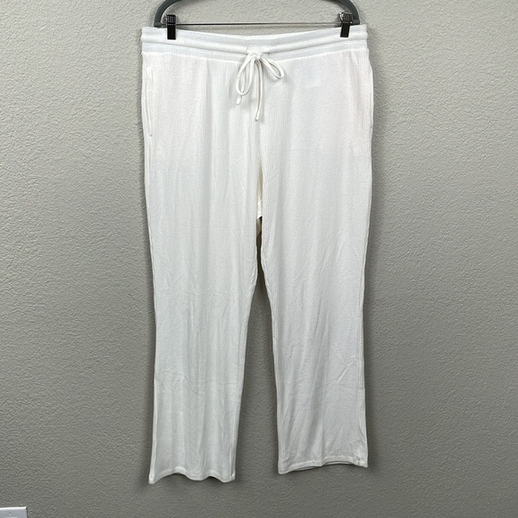 New Tommy Bahama Island Soft Sea Cove Rib Pant White Lounge Resort Sz L - Picture 4 of 13
